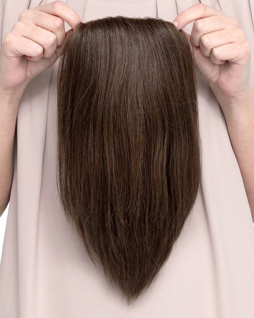 Brown Wigs Hair Piece piece Lace Human Hair Wig 9 Inch