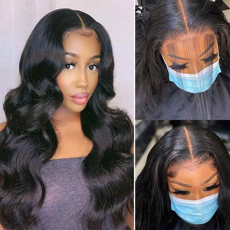 Natural Black Lace Closure Body Wave Human Hair