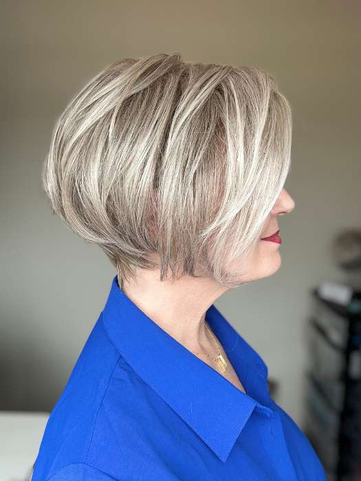 Wigstrends Human Hair Wigs Lace Front Wig Layered Bob Wig