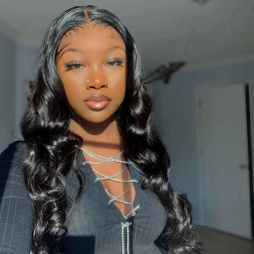 Natural Black Body Wave Lace Closure Human Hair