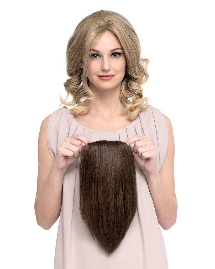 Brown Wigs Hair Piece piece Lace Human Hair Wig 9 Inch