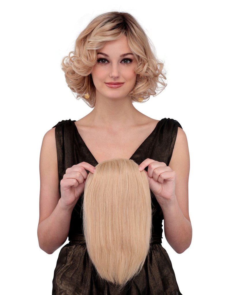 Blonde Wigs Hair Piece piece Monofilament Human Hair Wig