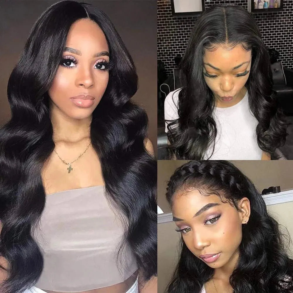 Natural Black Body Wave Lace Closure Human Hair