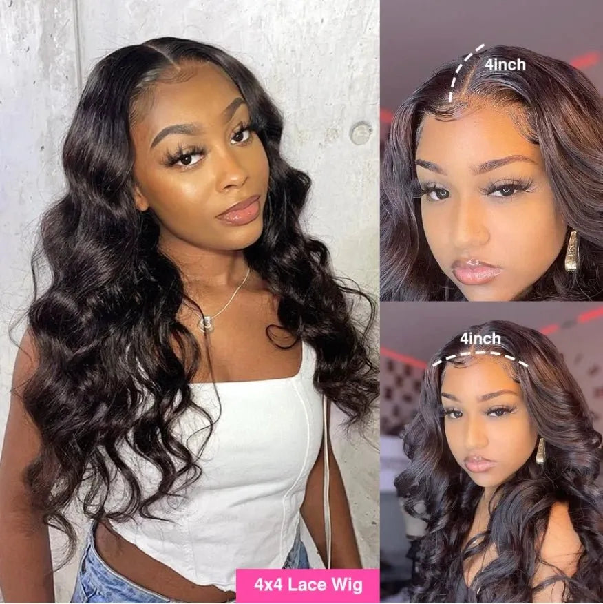 Natural Black Body Wave Lace Closure Human Hair