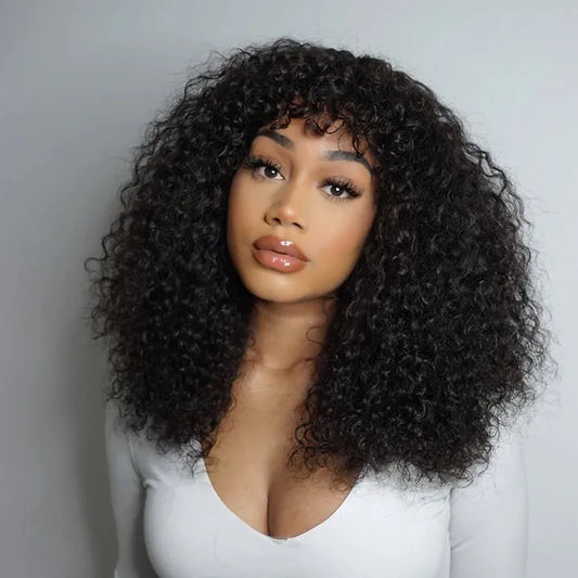 Fluffy Curly Bob Human Hair Wigs