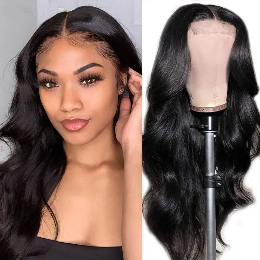 Natural Black Body Wave Lace Closure Human Hair