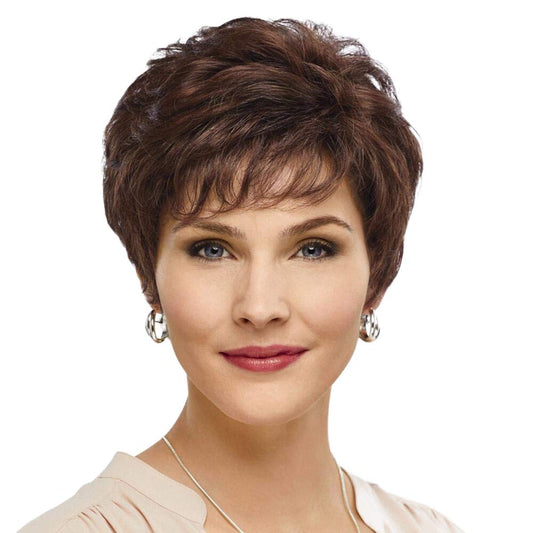 Short Grey Human Hair Wigs for Women Natural Pixie Cut Wig Daily Hair