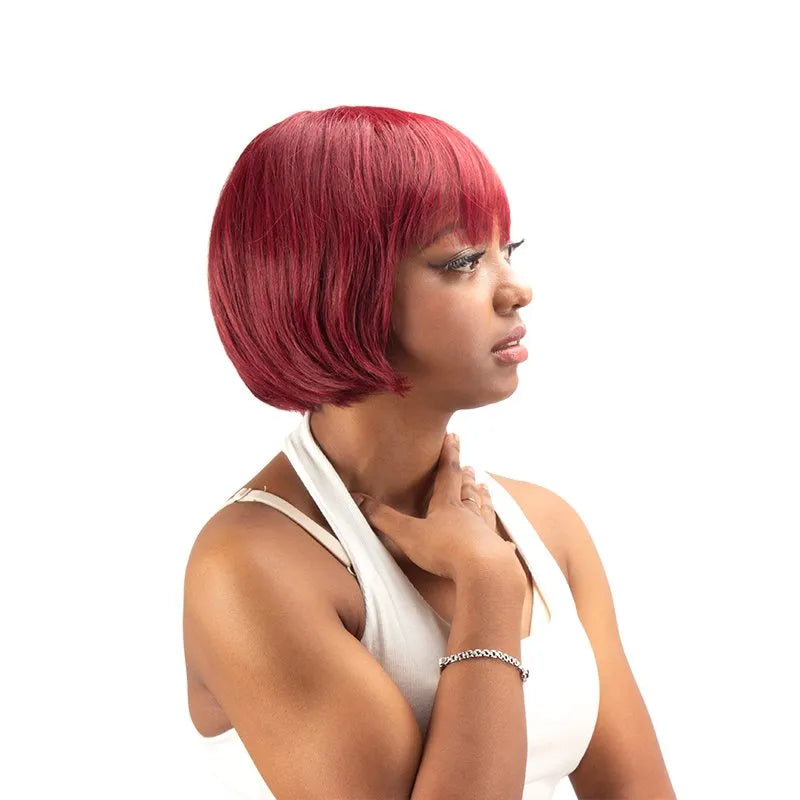 Short Straight 100% Human Hair 5*5 Lace Front Wigs