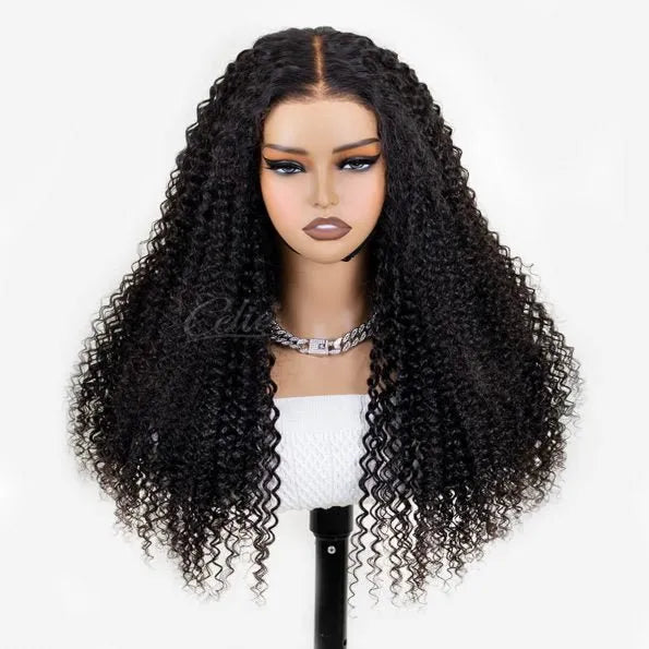 Long Curly Wave Human Hair Wig Top Level