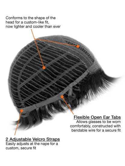 Chin-Length Bobo Cut Black Wig - 100% Real Human Hair