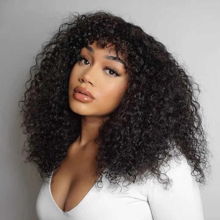 Fluffy Curly Bob Human Hair Wigs