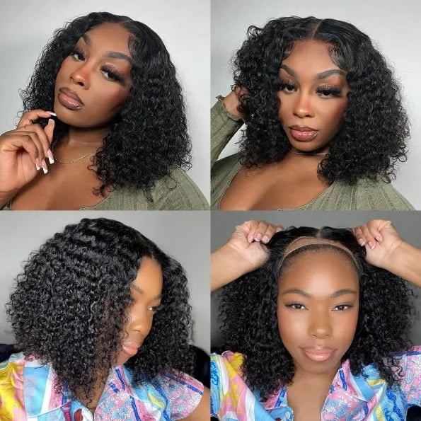 Human hair short hair curly hair Bob wig