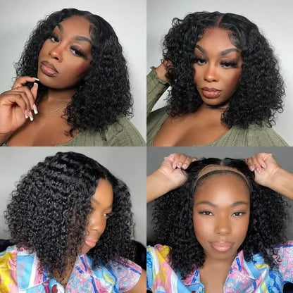Human hair short hair curly hair Bob wig