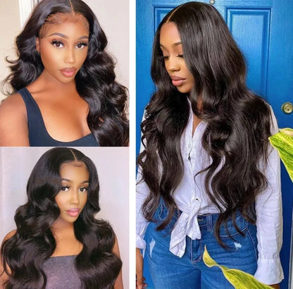 Natural Black Body Wave Lace Closure Human Hair