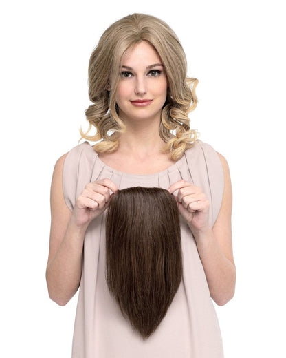 Brown Wigs Hair Piece piece Lace Human Hair Wig 9 Inch