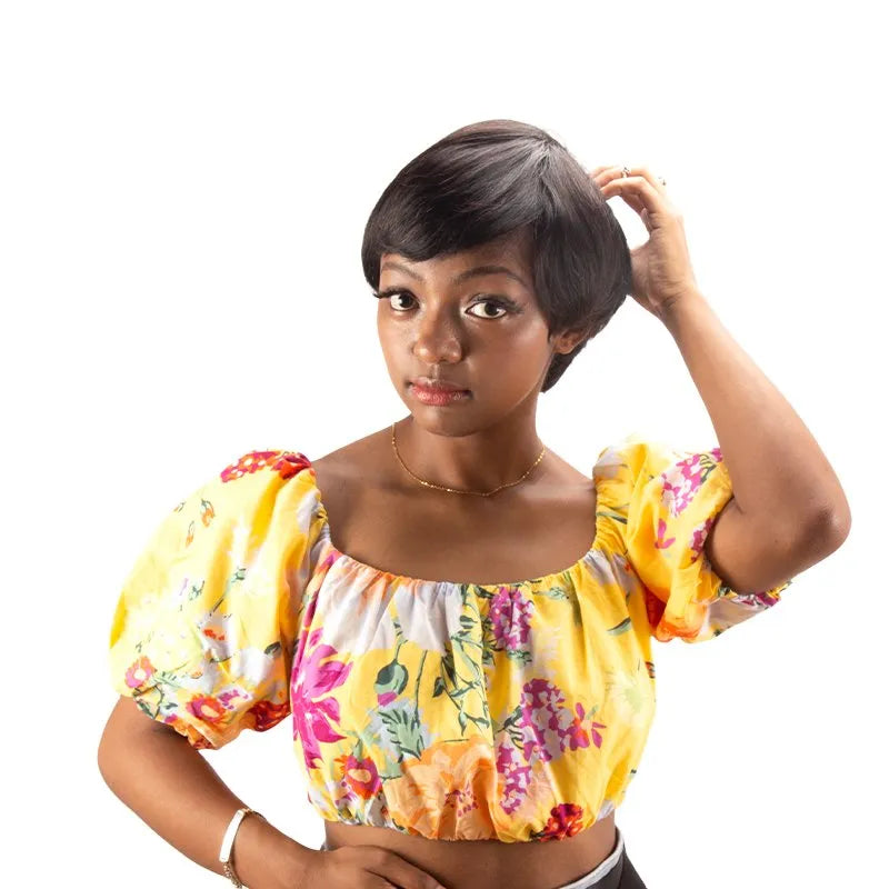 Short Straight Pixie Cut Human Hair 5*5 Lace Front Wigs
