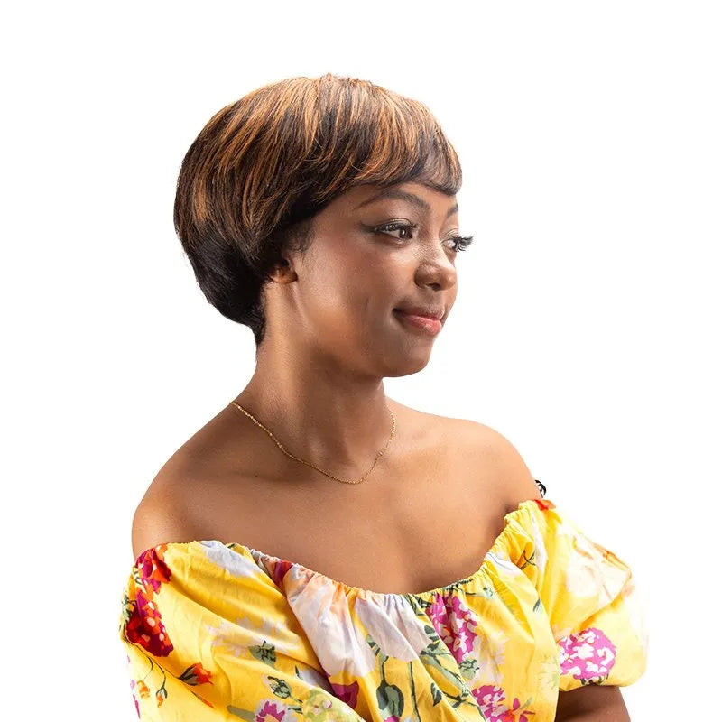 Short Straight Pixie Cut Human Hair Lace Front Wigs