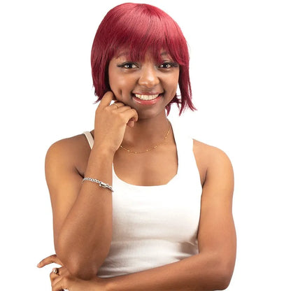 Short Straight 100% Human Hair 5*5 Lace Front Wigs