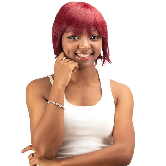 Short Straight 100% Human Hair 5*5 Lace Front Wigs